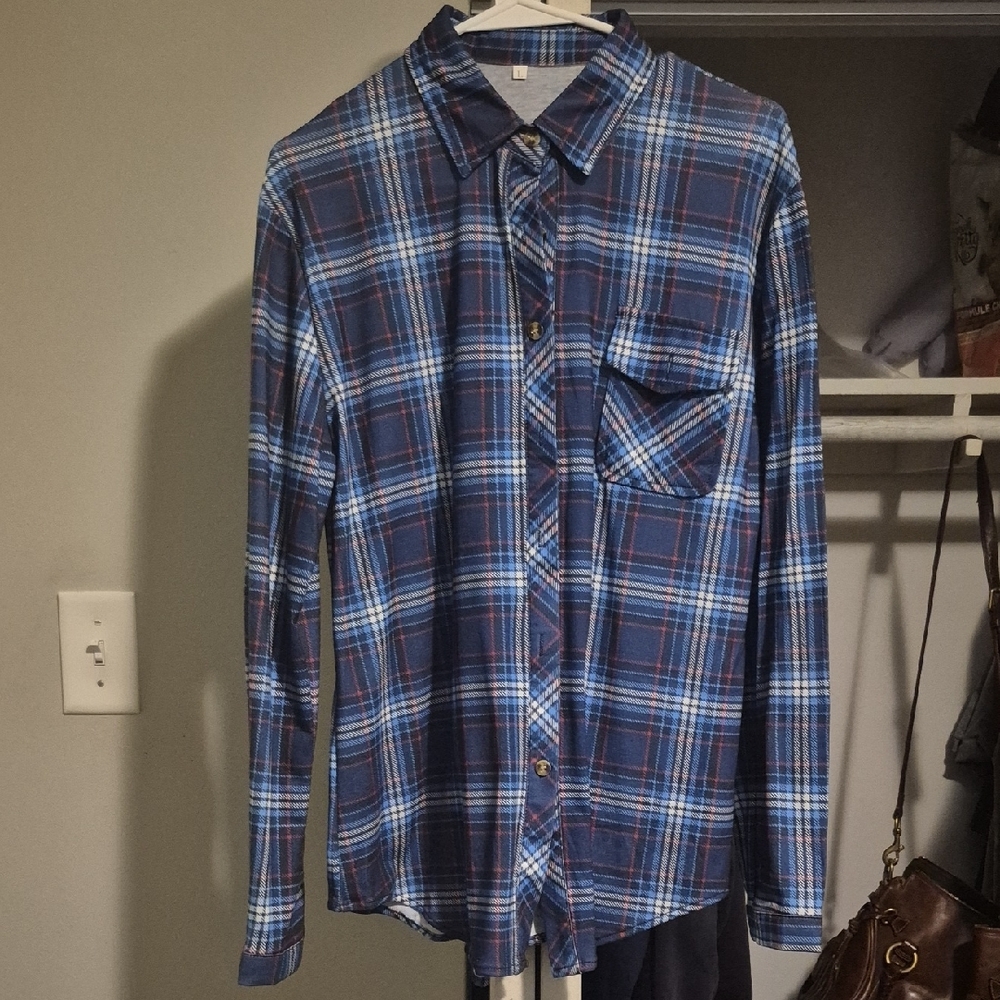 Blue Plaid Women's Shirt